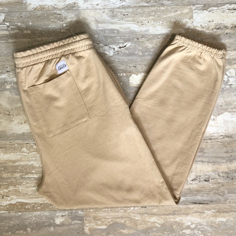 Native Youth Khaki Beige Joggers Jogging Pants Leisure Men’s Size 38